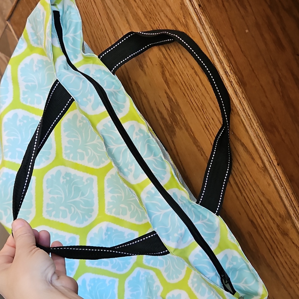 Scout Weekender Bag Tote Inna Garden Aqua and Lime Damask Carryon Travel Storage - Picture 6 of 14